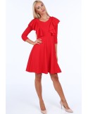 Rotes Kleid mit Rüschen 1818 – Online-Shop – Boutique